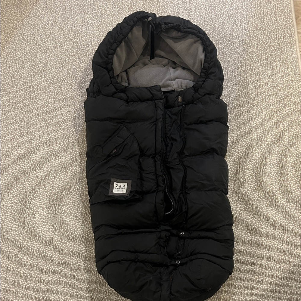 Black Kids Puffer Stroller Bag Blanket